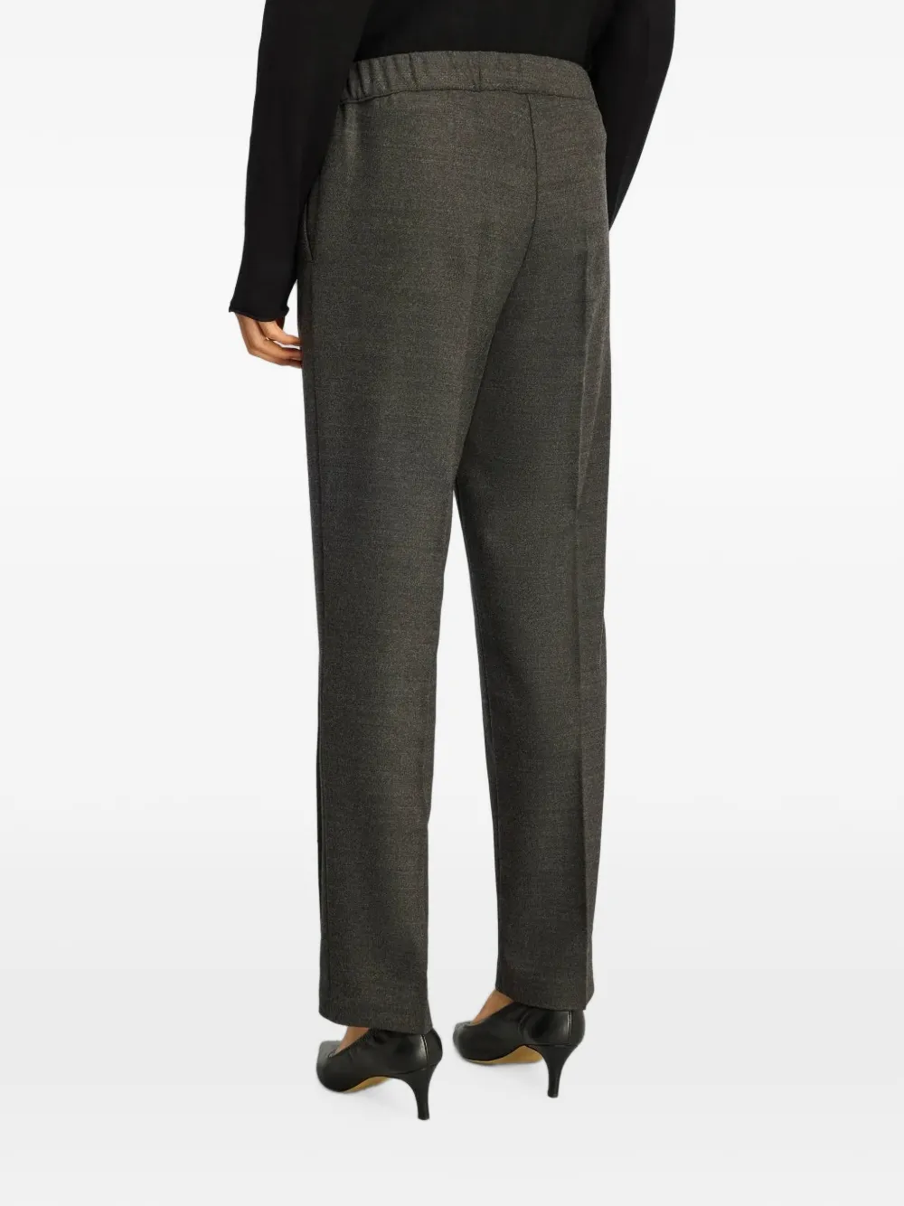 Semicouture Alfie elasticated pressed-crease trousers Grijs