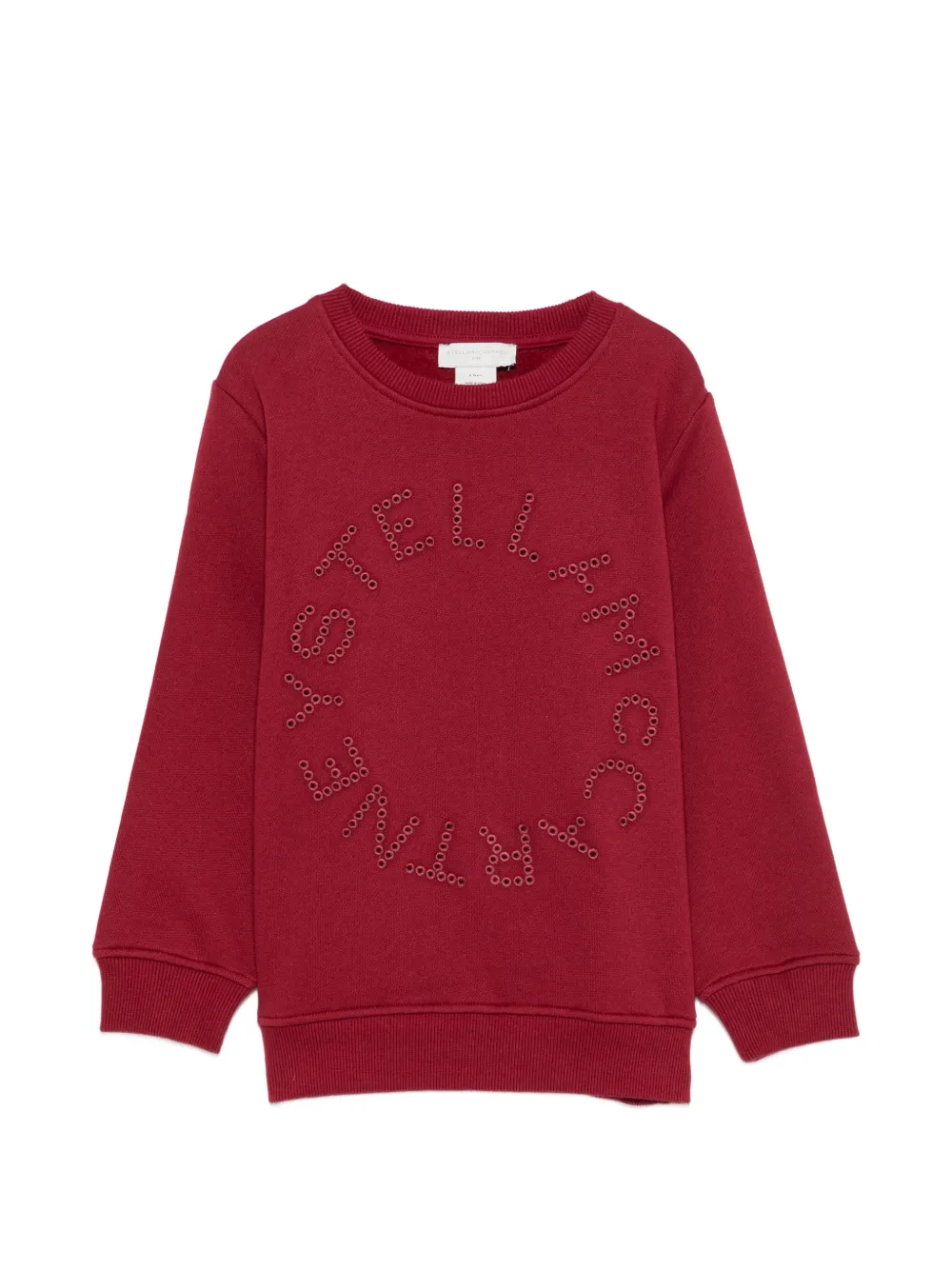 Stella McCartney Kids logo-embroidered sweatshirt - Rosso