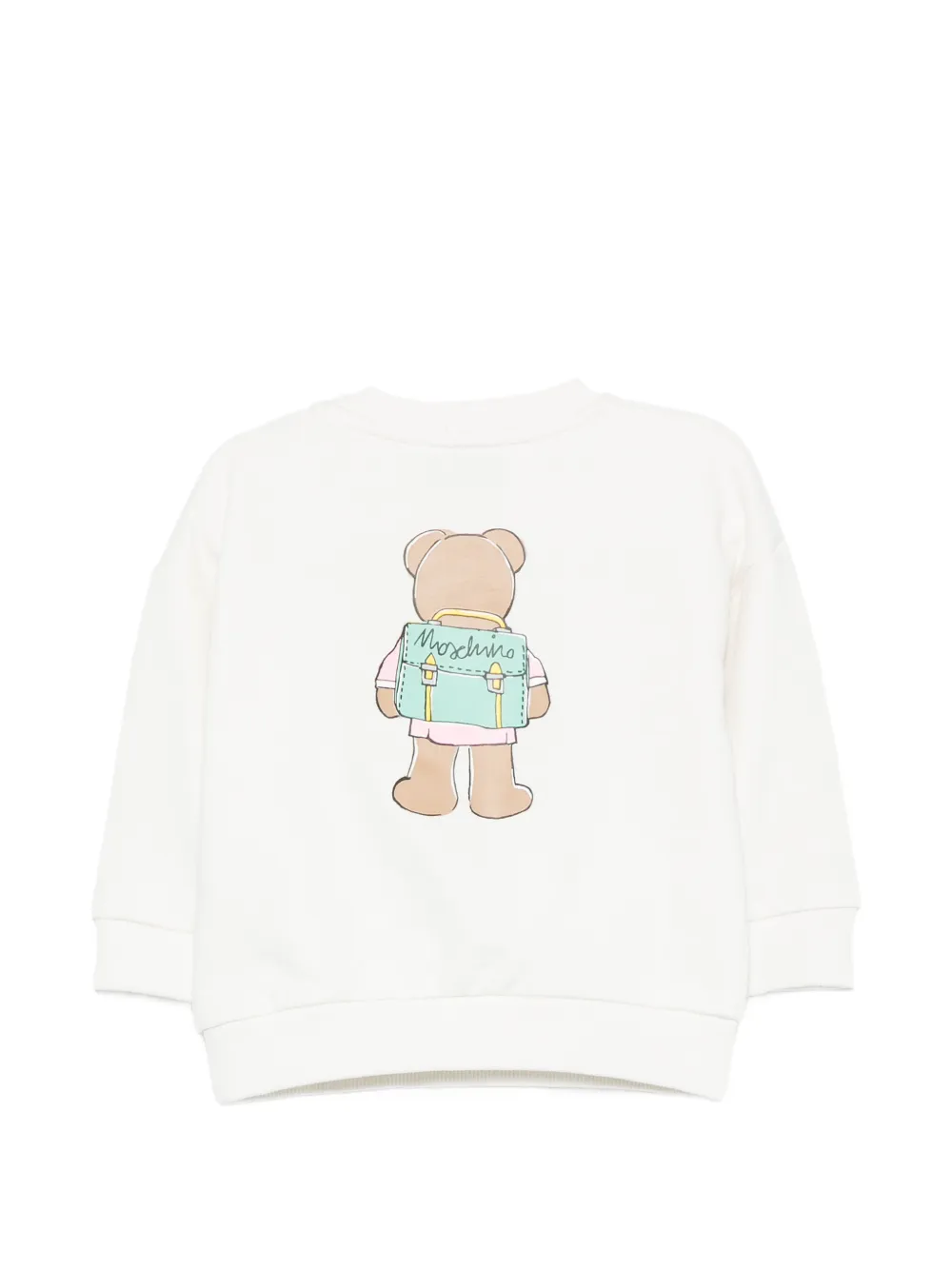 Moschino Kids Sweater met teddybeerprint Wit