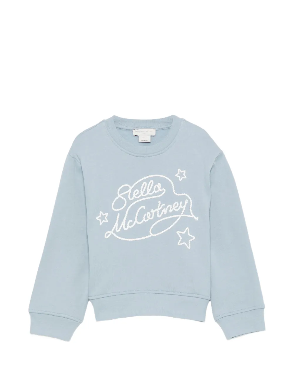 Stella McCartney Kids logo-embroidered star-print sweatshirt - Blu