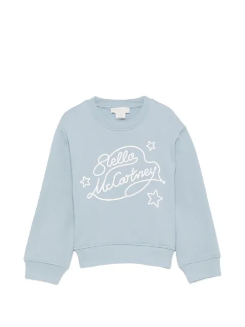 Stella McCartney Kids logo-embroidered star-print sweatshirt