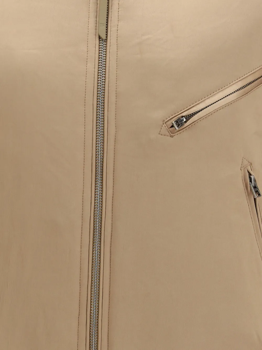 TOM FORD Padded Satin Bomber Jacket in Neutrals, view 3