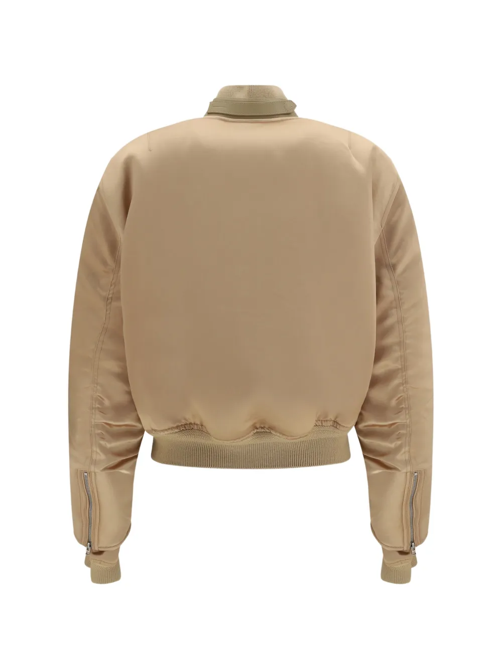 TOM FORD Padded Satin Bomber Jacket in Neutrals, view 2