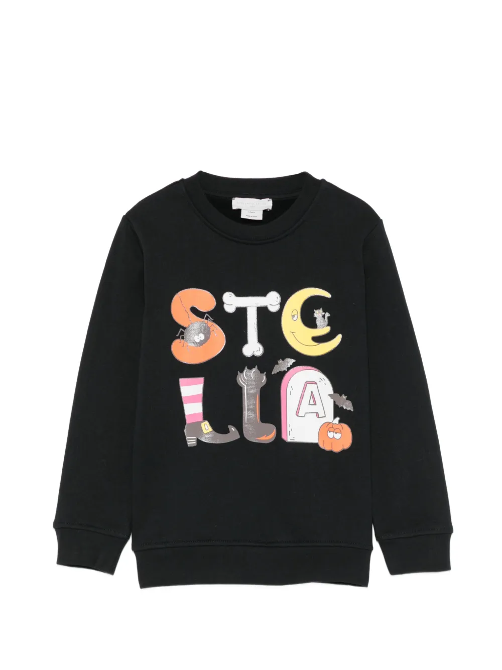 Stella McCartney Kids logo-print sweater - Nero