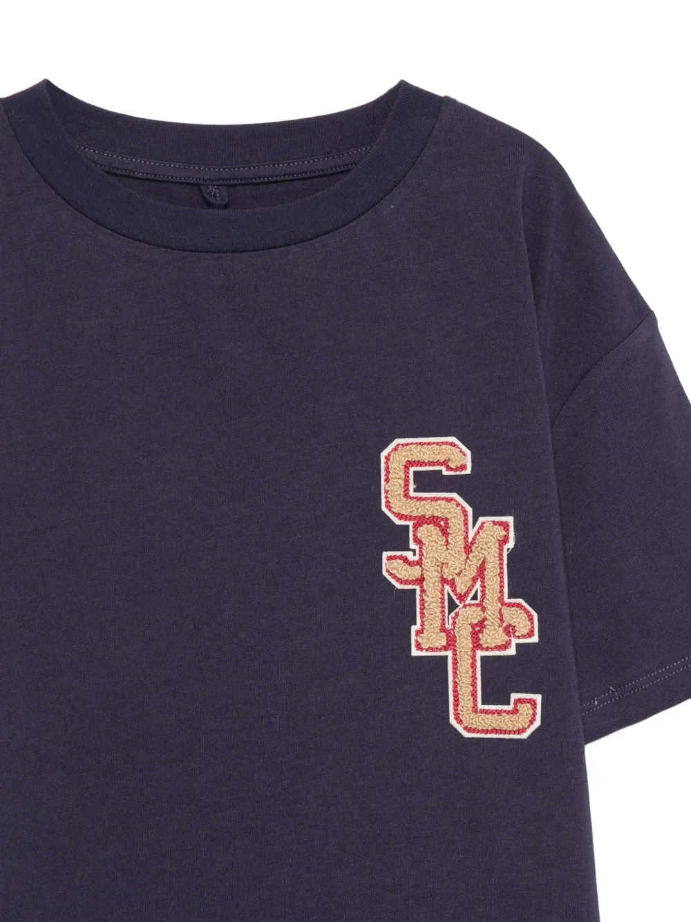 Stella McCartney Kids T-shirt met logopatch Blauw