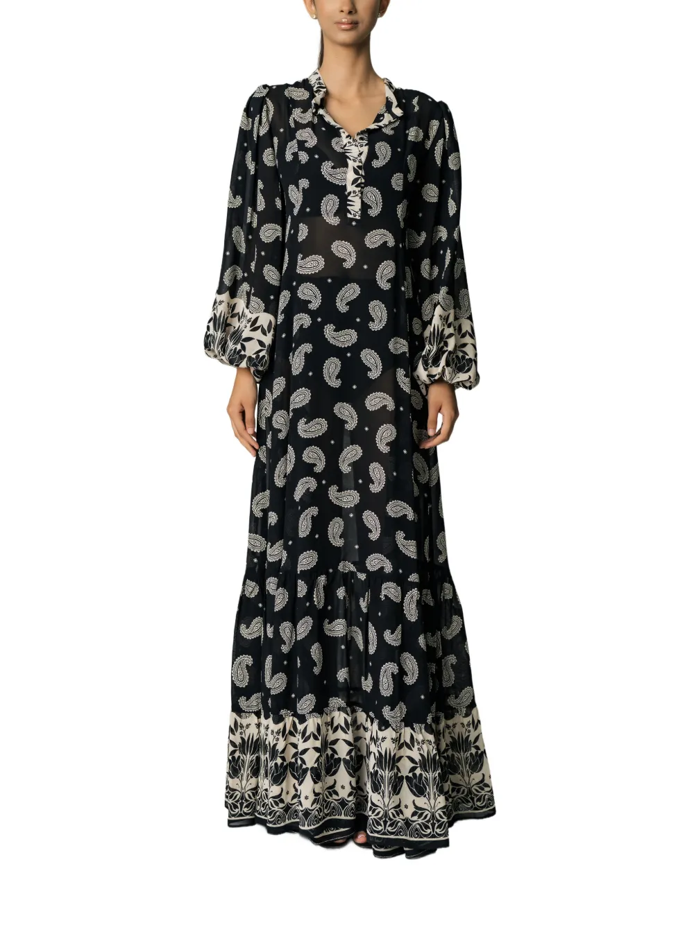 MIAU by Clara Rotescu paisley-print maxi dress
