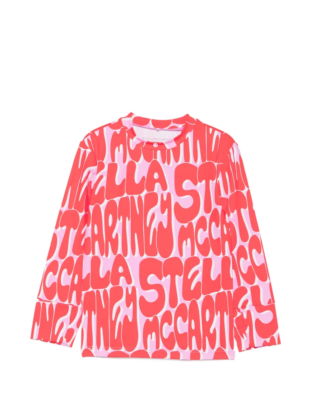 Stella McCartney Kids logo-print long-sleeve T-shirt - Rosa