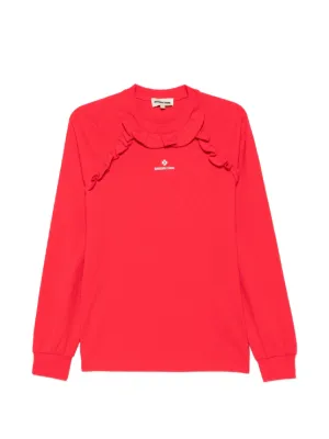 Simone Rocha logo-print long-sleeve T-shirt | Red | FARFETCH