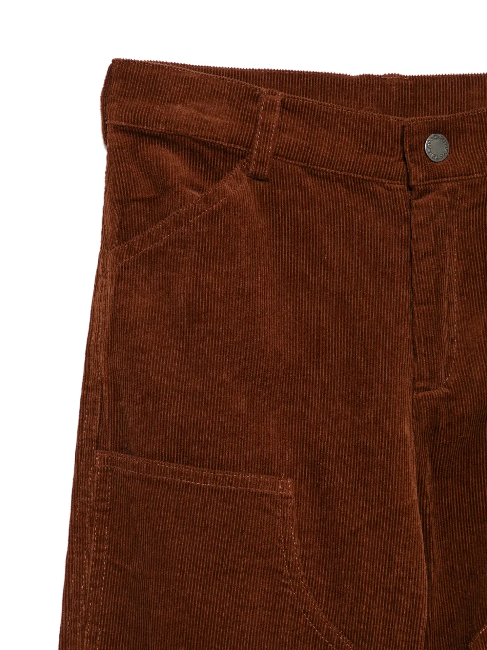 Stella McCartney Kids Cropped broek met vlakken Bruin