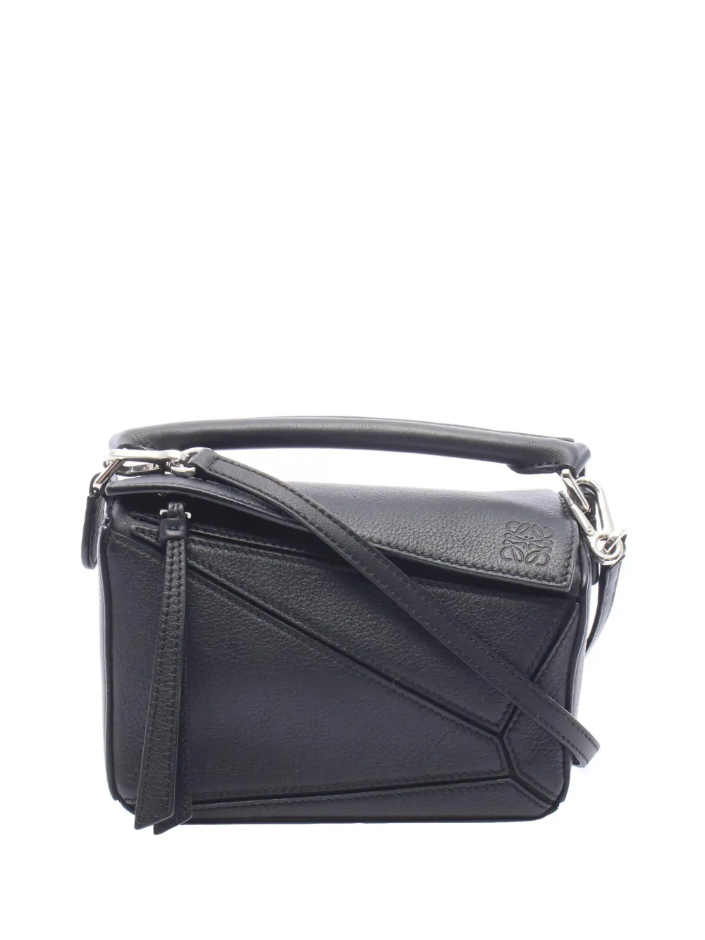 Loewe Pre-Owned 2015-2026 Mini Calfskin Puzzle satchel - Nero