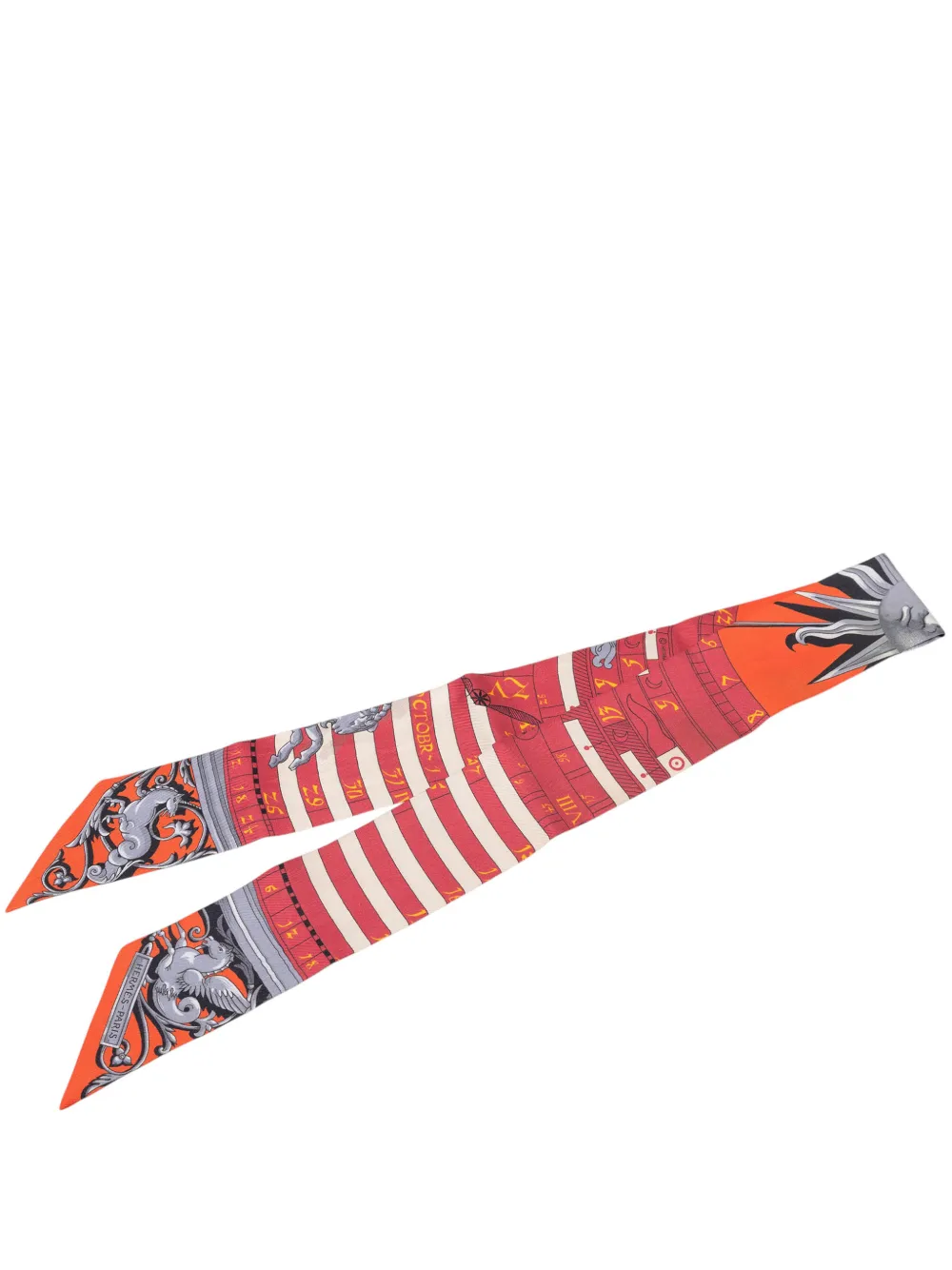 Hermès Pre-Owned 2000-2026 Astrologie Silk Twilly Scarf scarves - Rosso