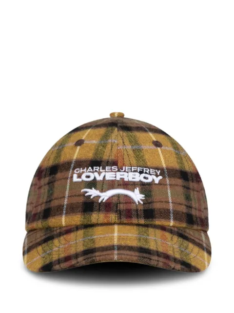 Charles Jeffrey Loverboy gorra con logo de cuadros tartán
