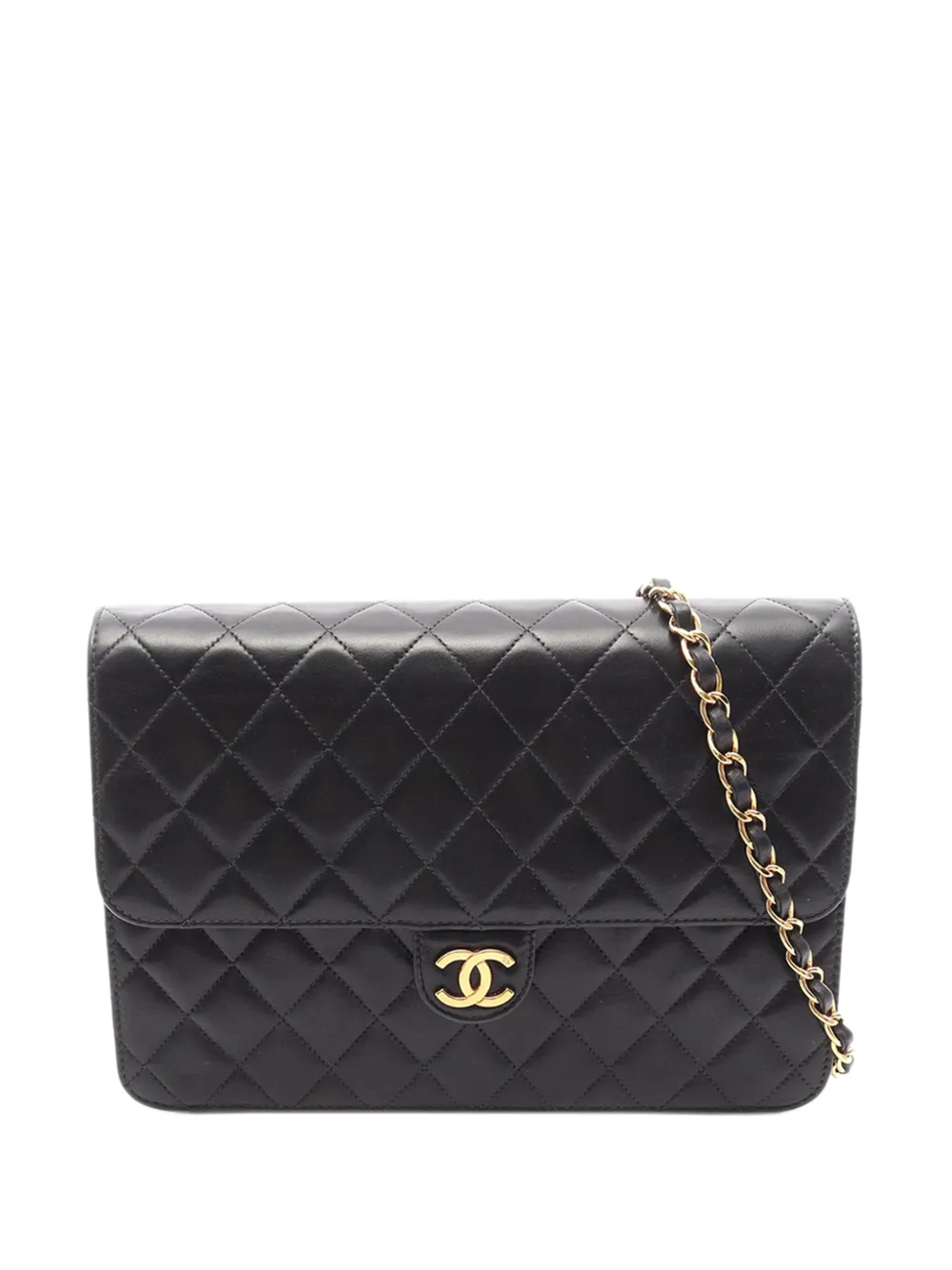 CHANEL Pre-Owned 1997-1999 Medium CC Quilted Lambskin Single Flap shoulder bag - Nero