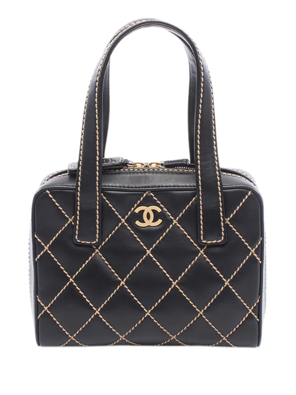 CHANEL Pre-Owned 2004-2005 Mini CC Lambskin Wild Stitch handbag - Nero