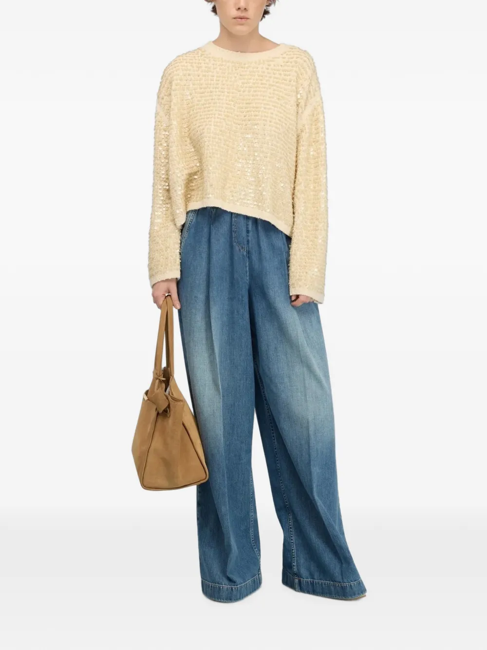 Semicouture Jimmy jeans met geplooid detail Blauw
