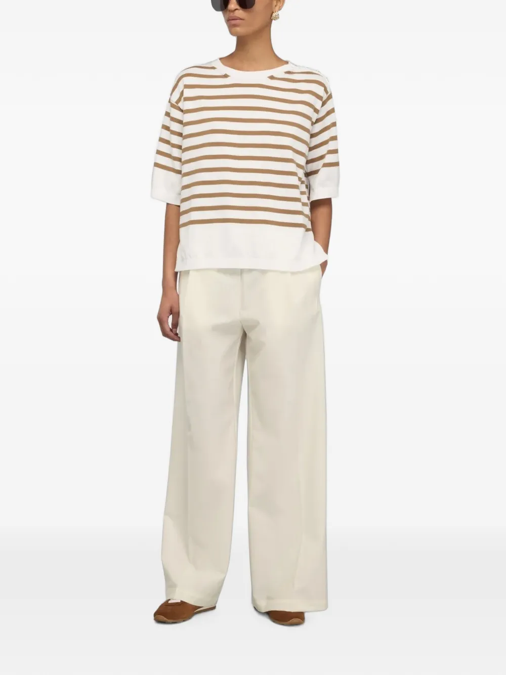 Semicouture Jhonny wide-leg trousers Beige