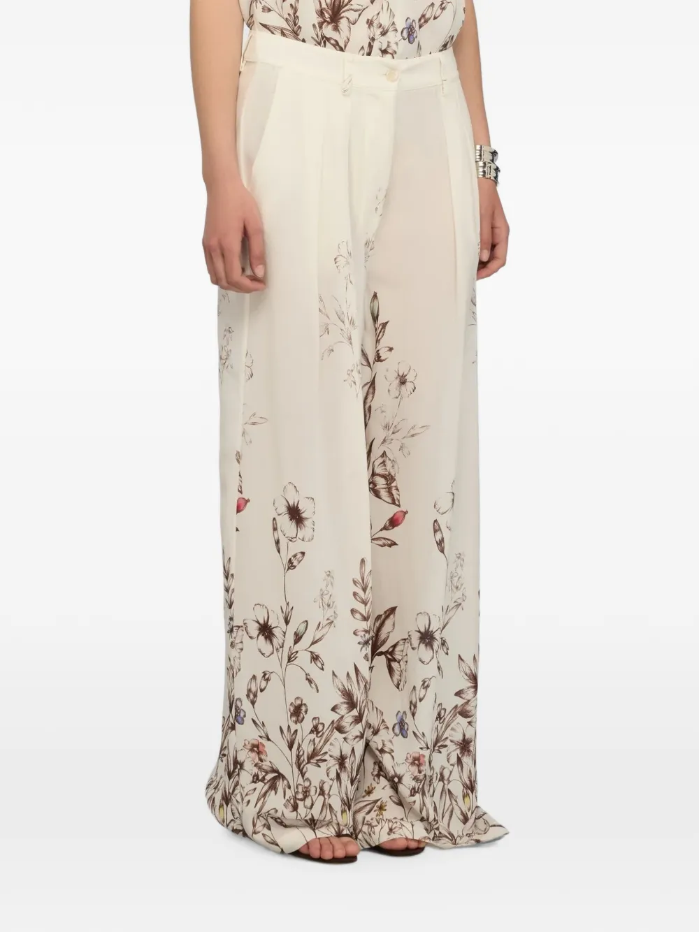 Semicouture Angeline floral-print palazzo pants