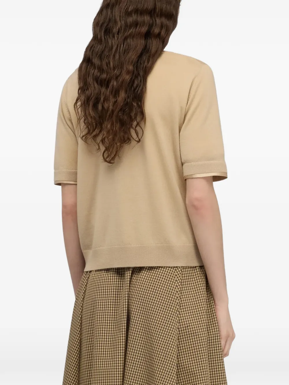 Semicouture Alma trui met korte mouwen Beige
