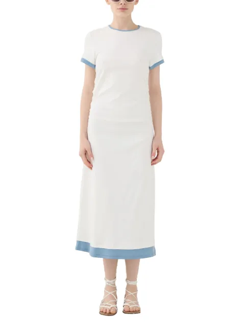 Eleh vestido midi manga corta con ribete en contraste
