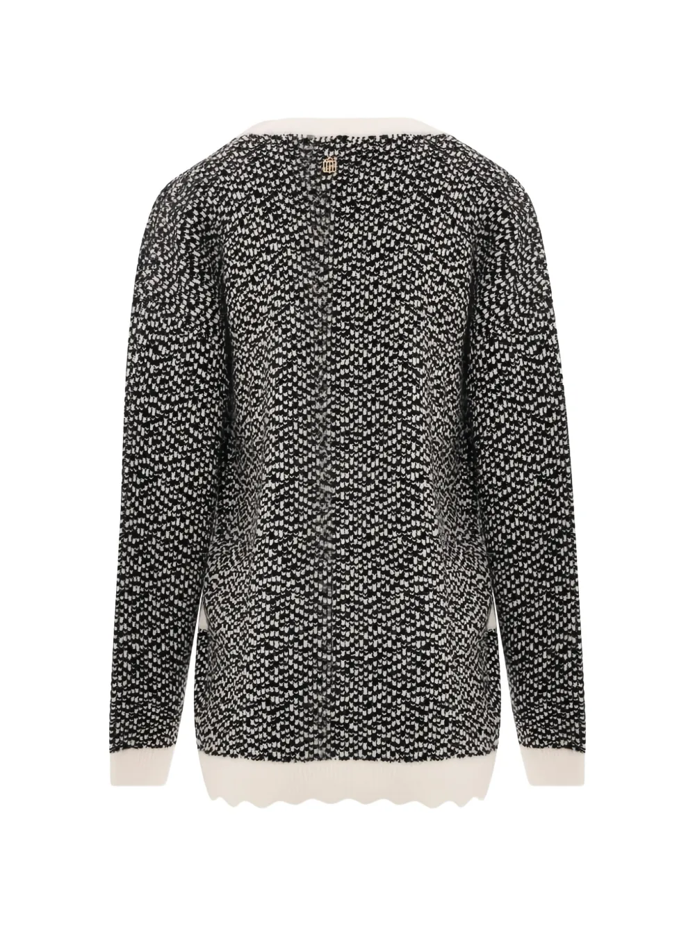 FRACOMINA scallop-edge knit cardigan Zwart