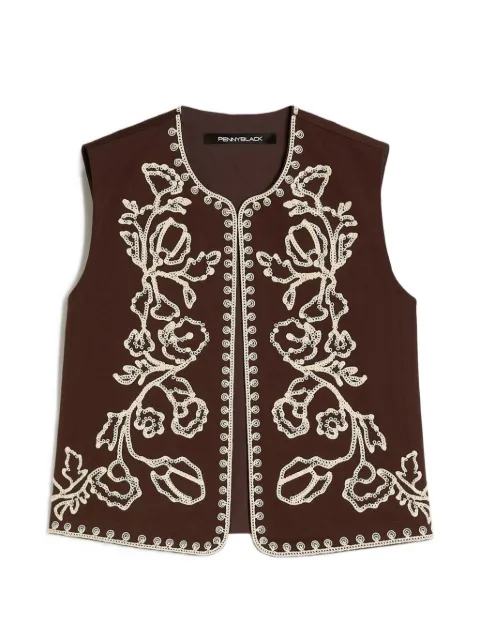 Pennyblack embroidered sleeveless gilet