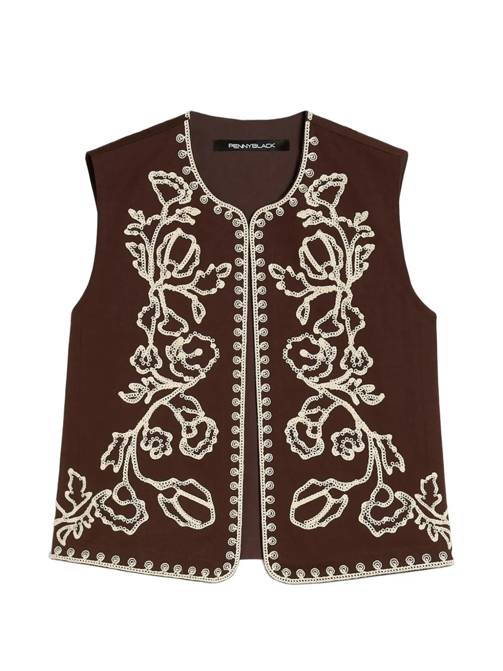 Pennyblack embroidered sleeveless gilet