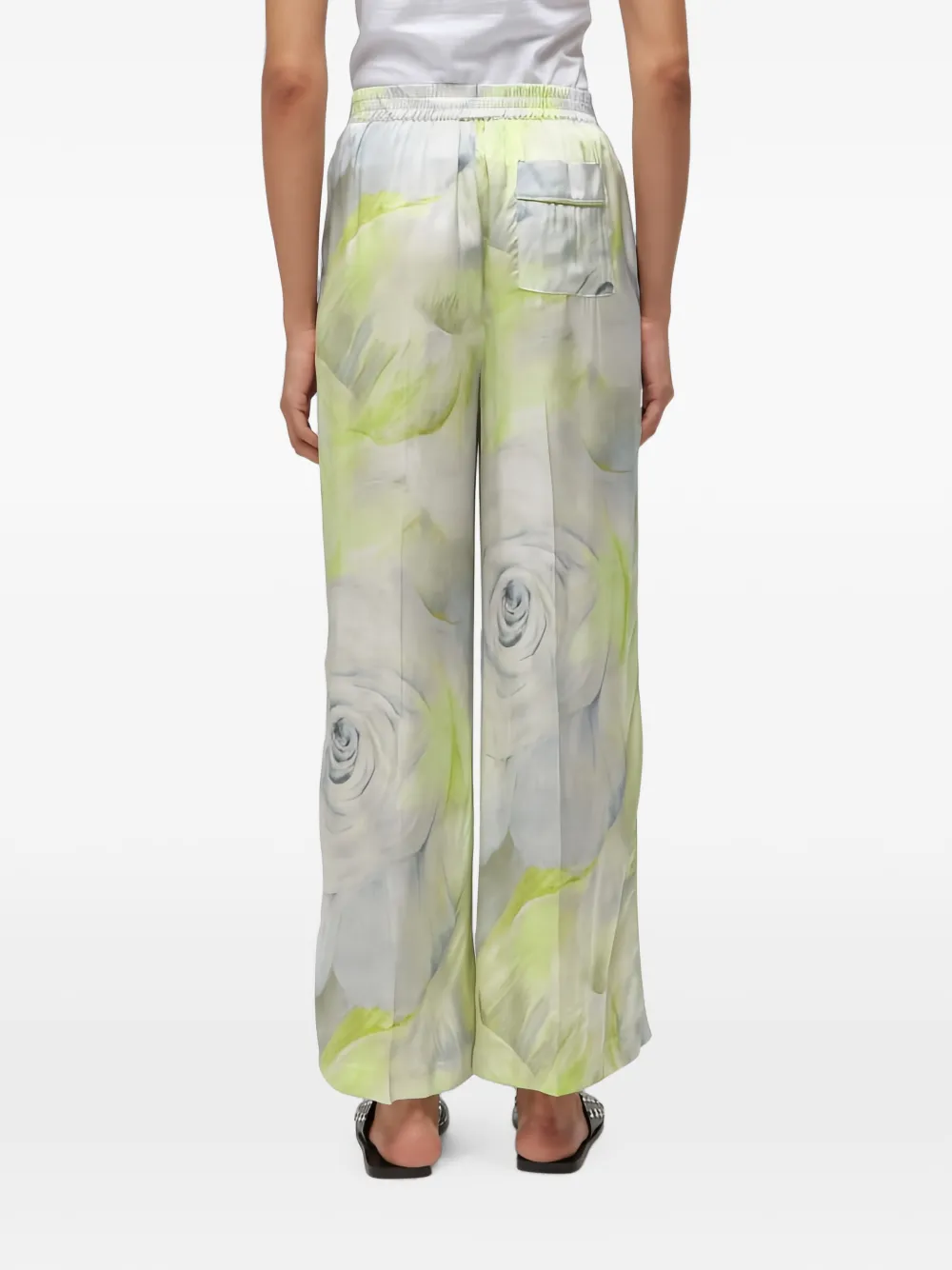 Blugirl Broek met wijde pijpen Geel