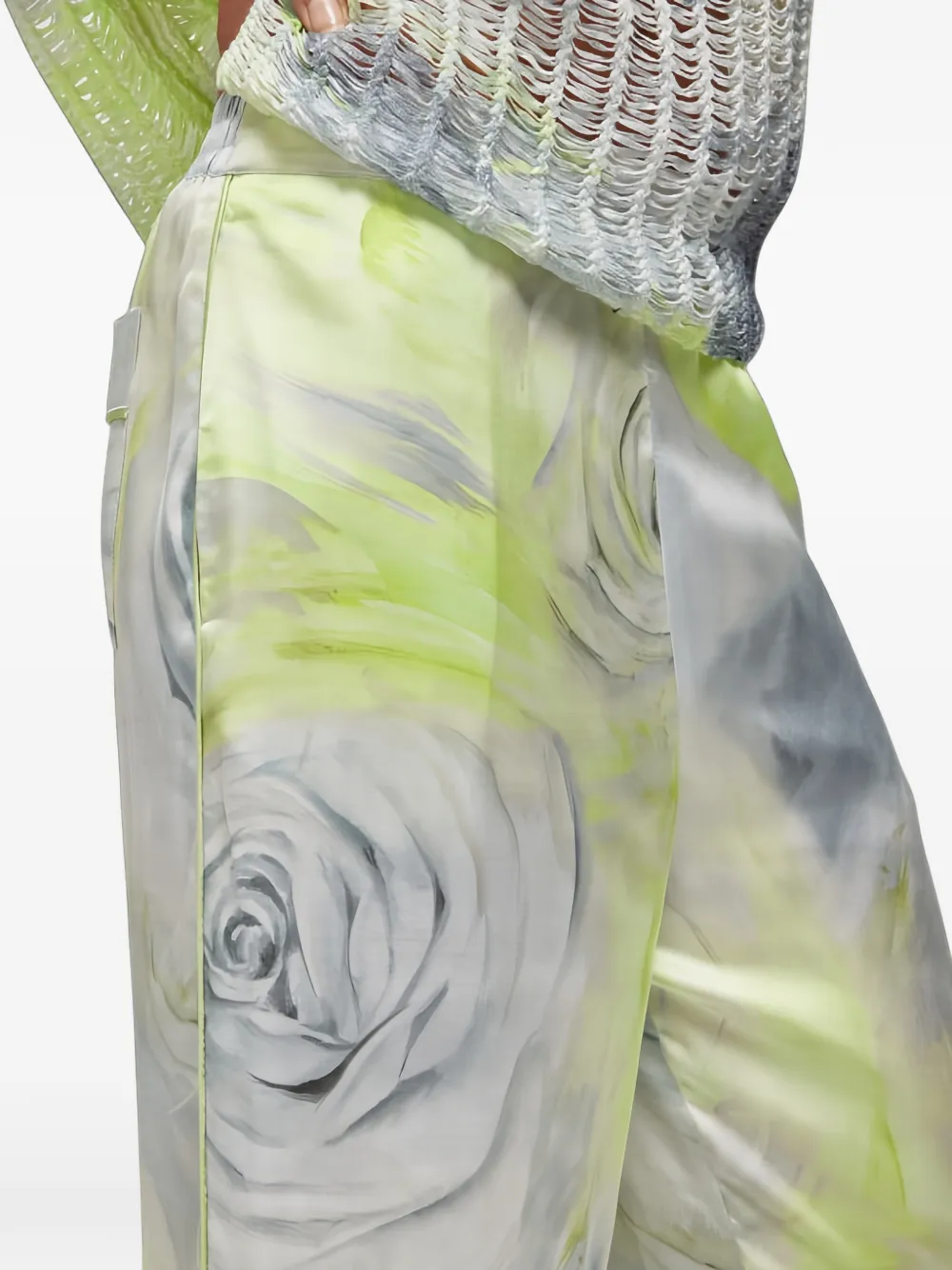 Blugirl Broek met wijde pijpen Geel