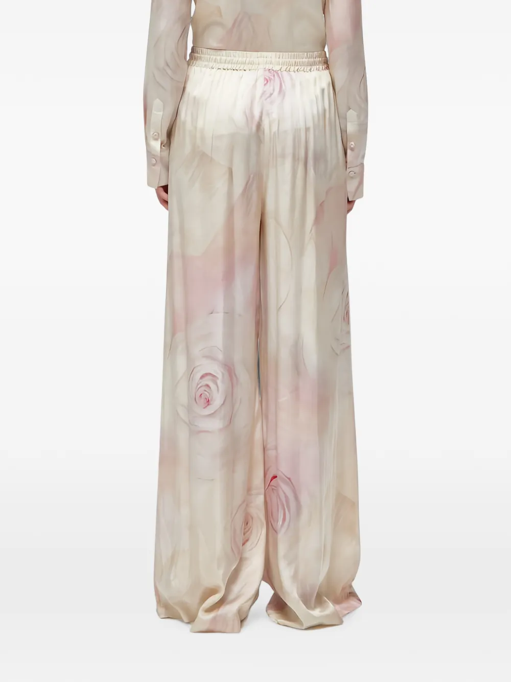 Blugirl floral-print palazzo pants Beige