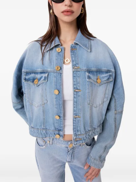 Gaëlle Paris cropped button-up denim jacket