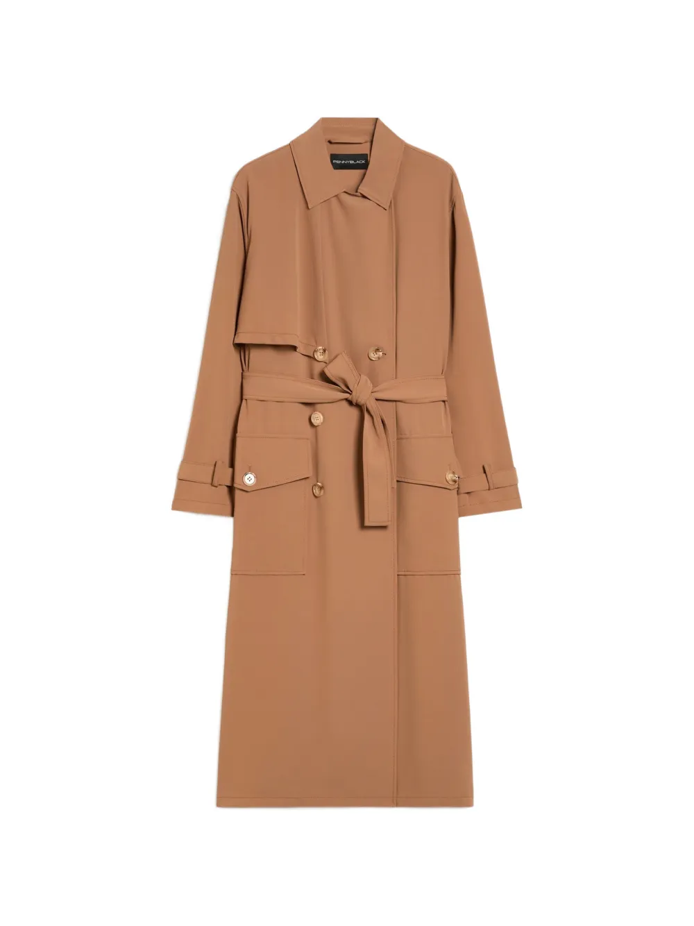 Pennyblack belted double-breasted trench coat - Marrone