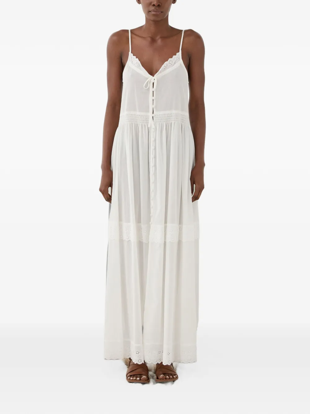 Eleh Ibiza broderie anglaise maxi dress