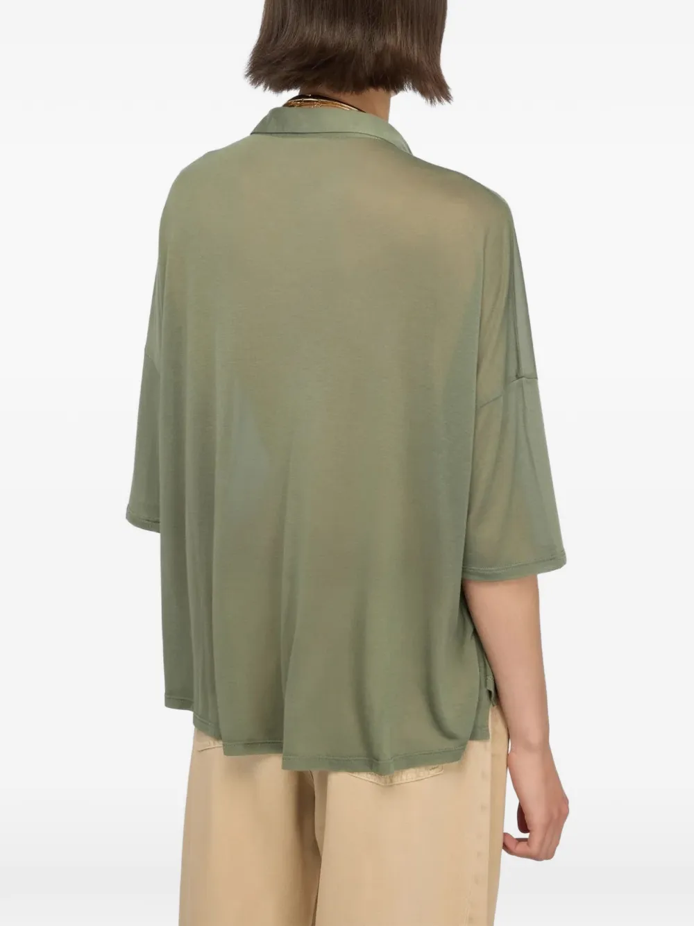 Semicouture Maria blouse met zakdetail Groen