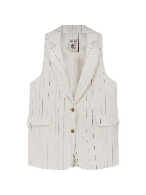 Semicouture Elenoir pinstripe-pattern notched-lapels waistcoat