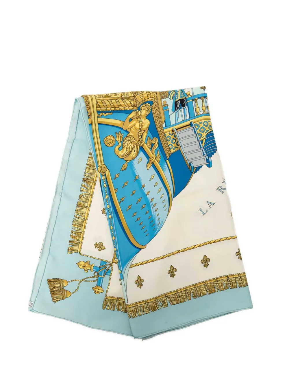 Hermès Pre-Owned 1990-2007 Vue Du Carrosse De Galere La Reale Silk Scarf 90 scarves - Bianco