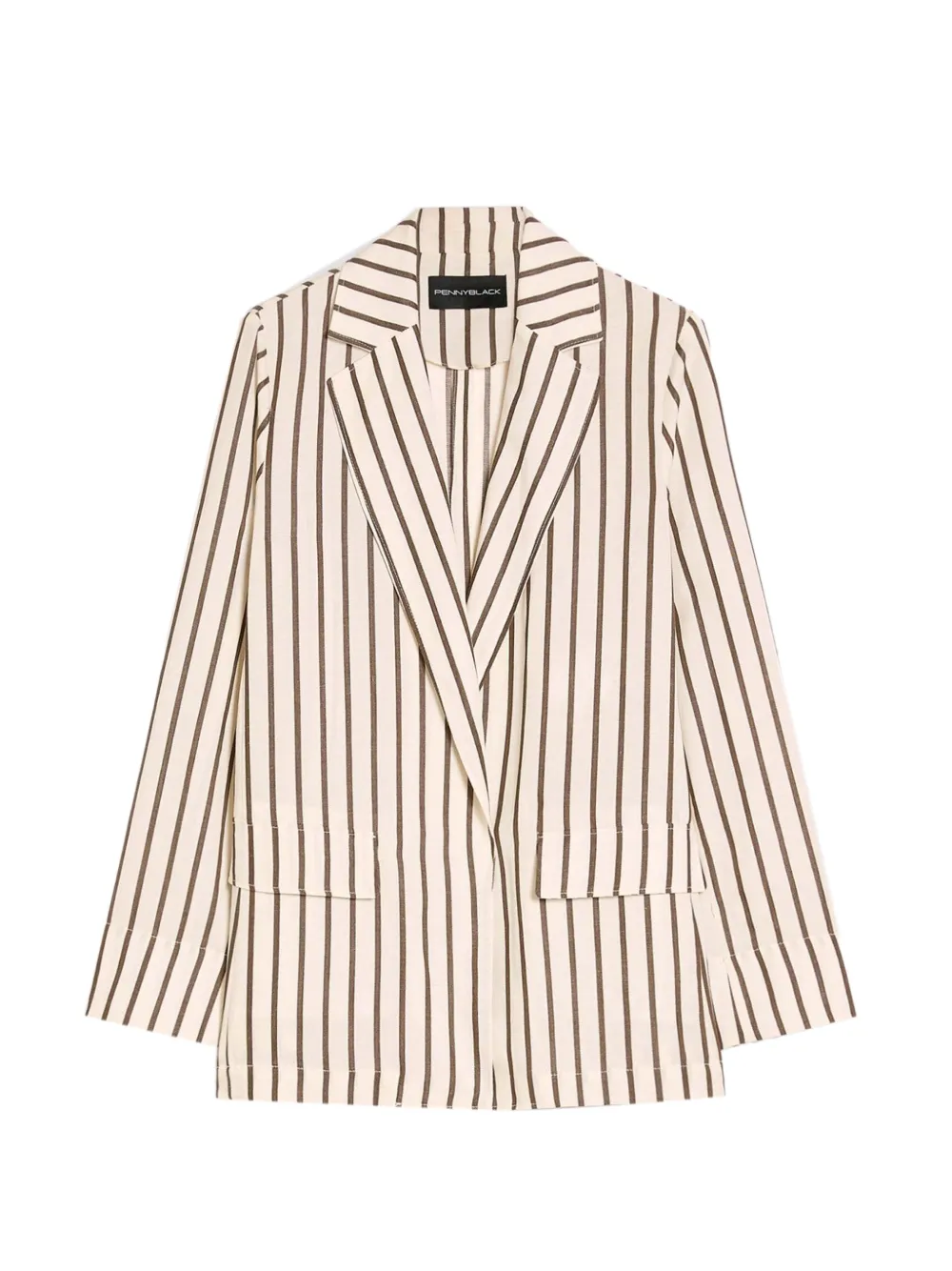 Pennyblack vertical-stripe blazer - Bianco