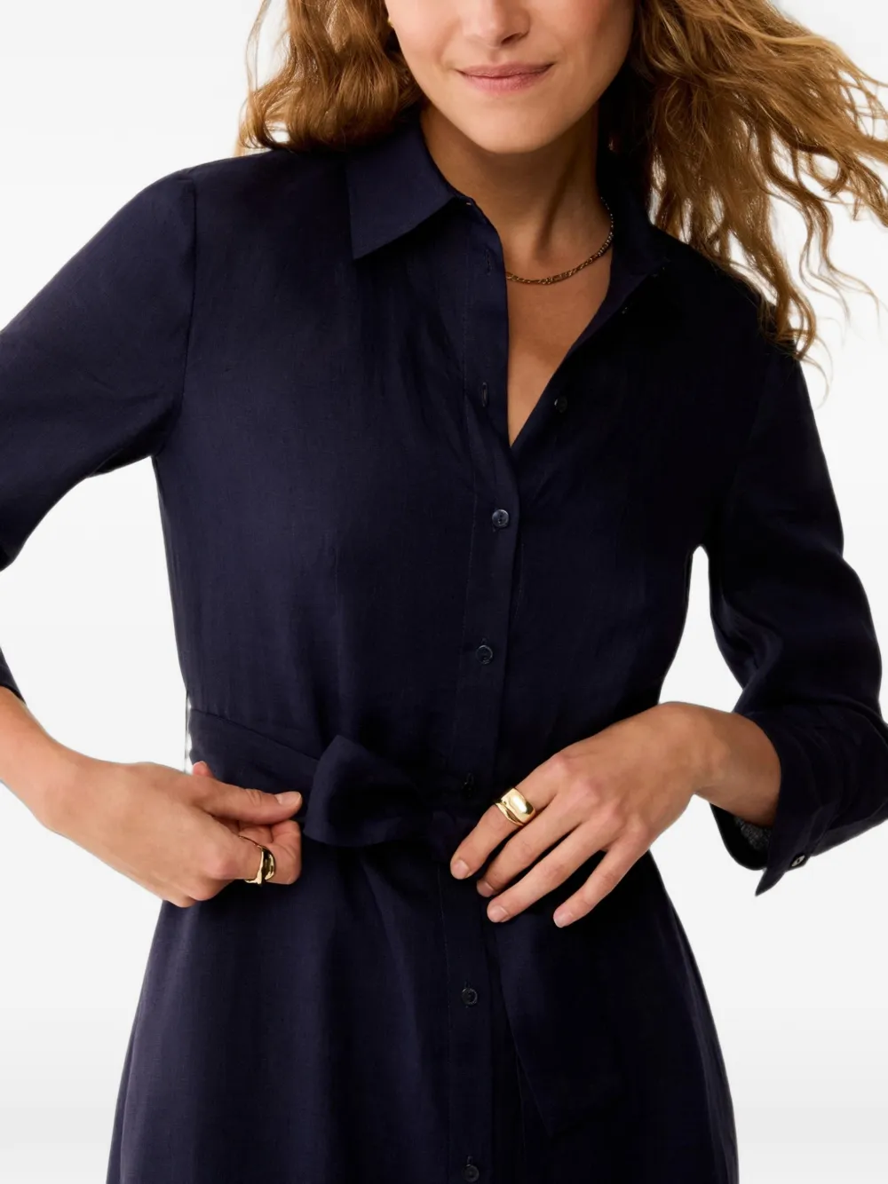 Pennyblack Button-up midi-blousejurk Blauw