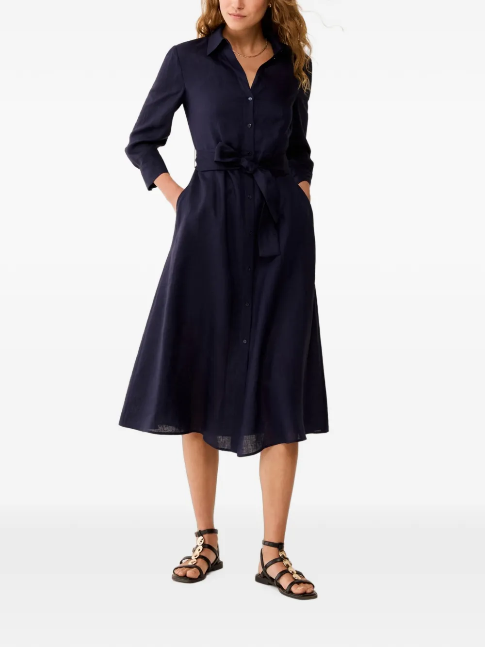 Pennyblack Button-up midi-blousejurk Blauw