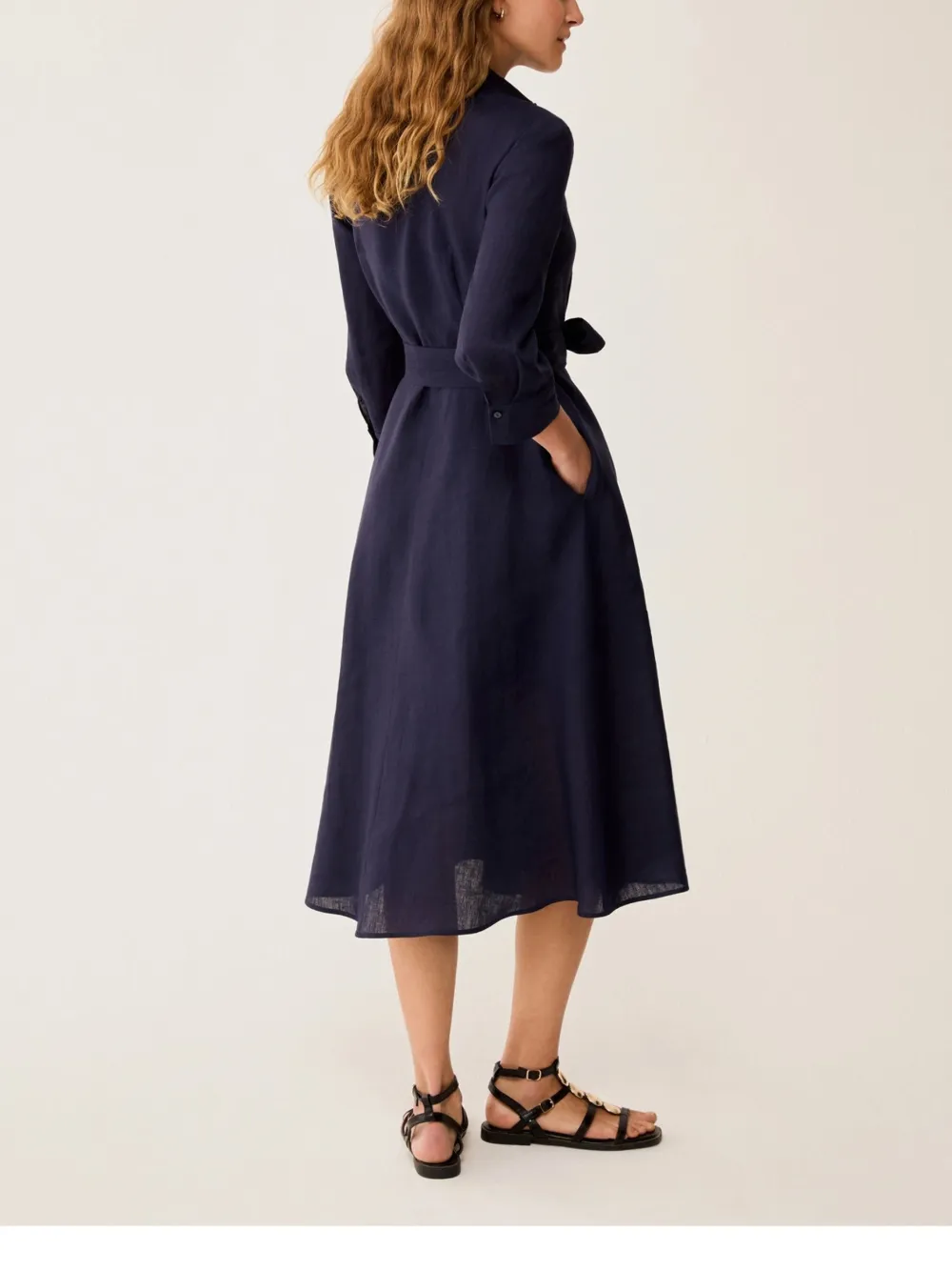 Pennyblack Button-up midi-blousejurk Blauw