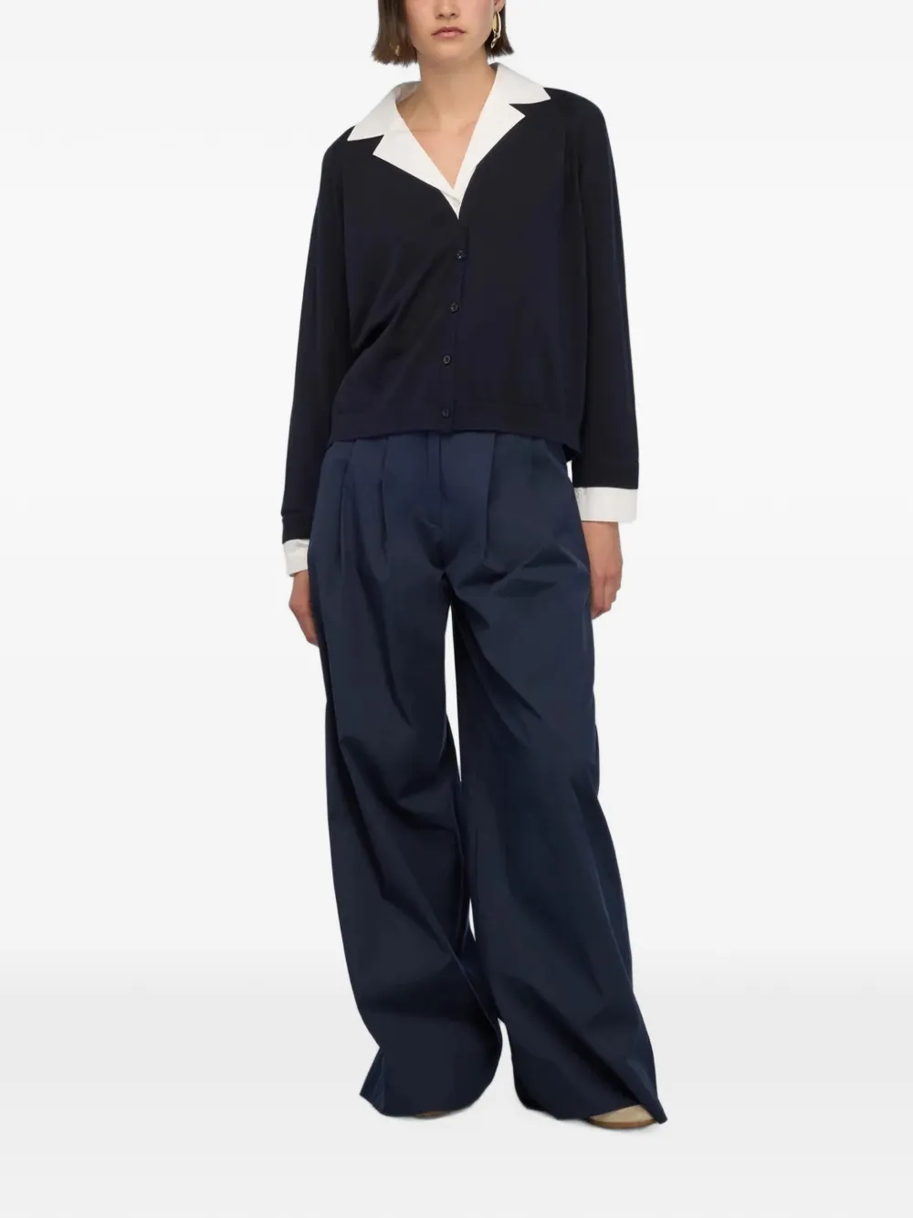 Semicouture Camelia palazzo broek Blauw