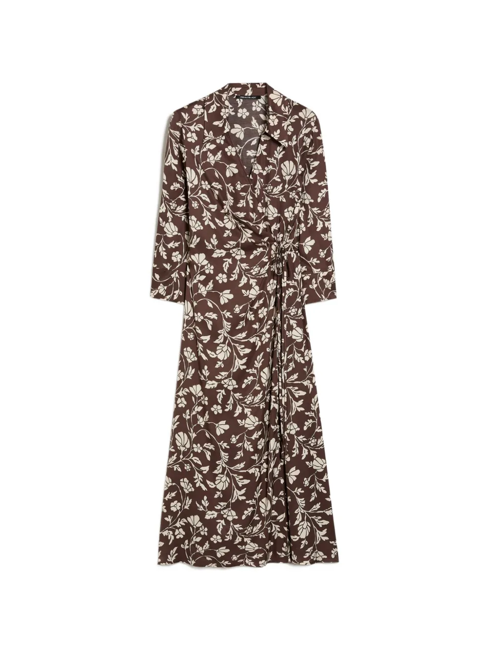 Pennyblack floral-print wrap midi dress - Marrone