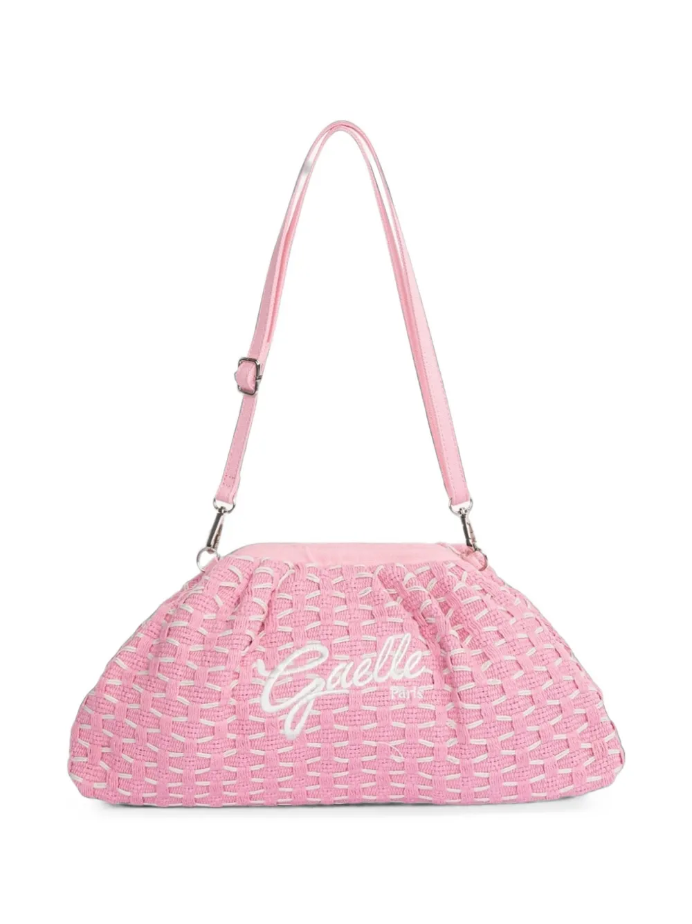 Gaëlle Paris maxi woven-effect pochette shoulder bag - Rosa
