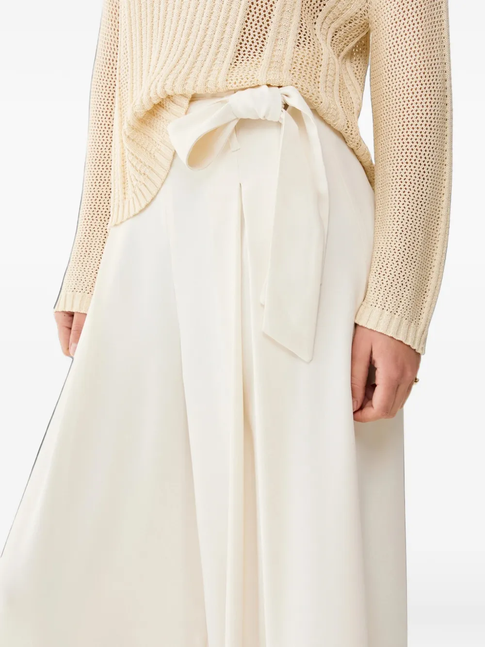 Pennyblack Palazzo broek met strik detail Wit