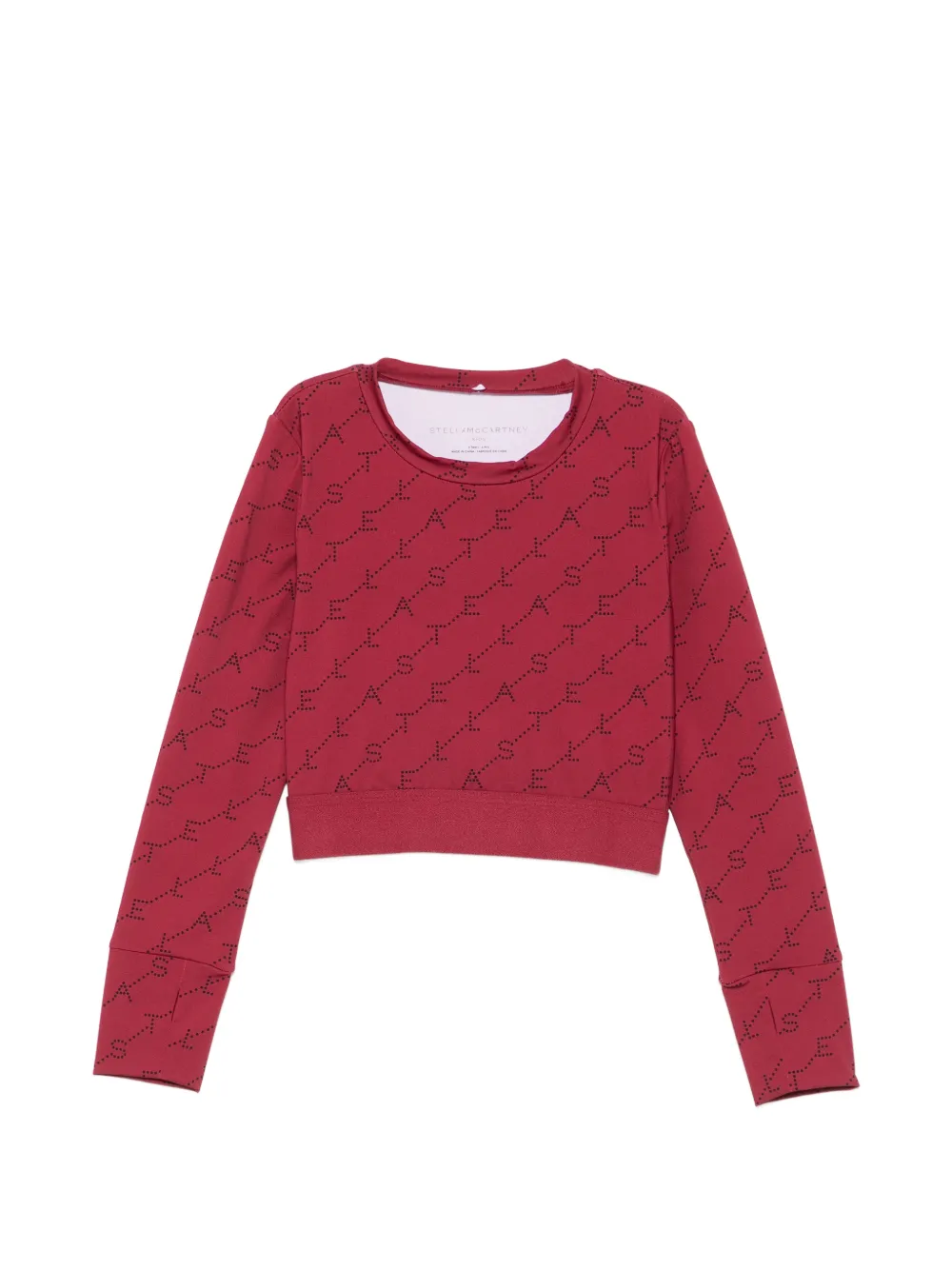 Stella McCartney Kids logo-print cropped top - Rosso