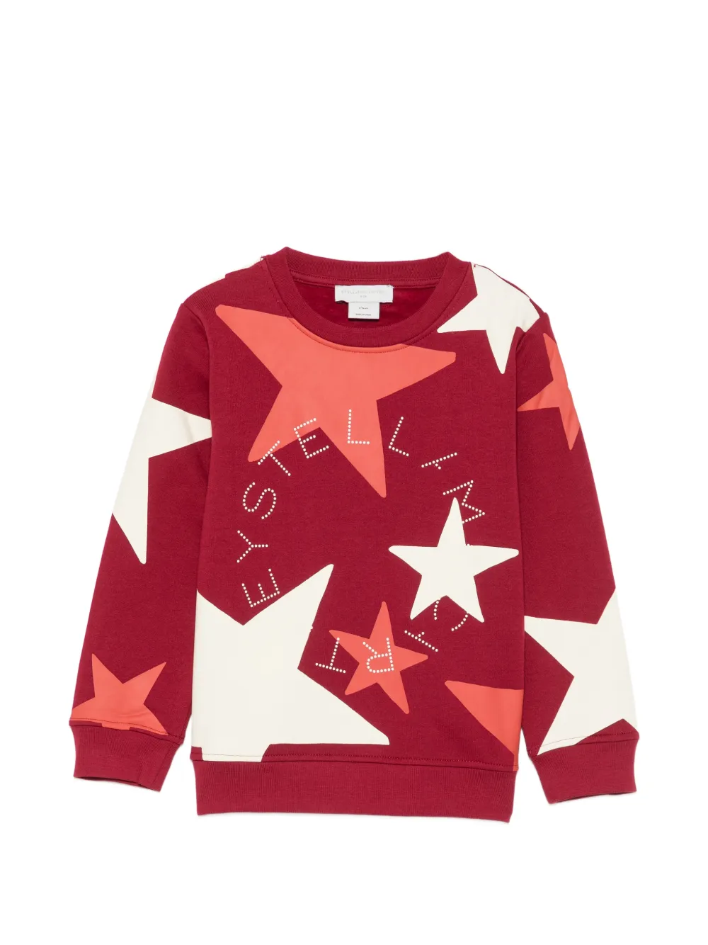 Stella McCartney Kids star-print sweatshirt - Rosso