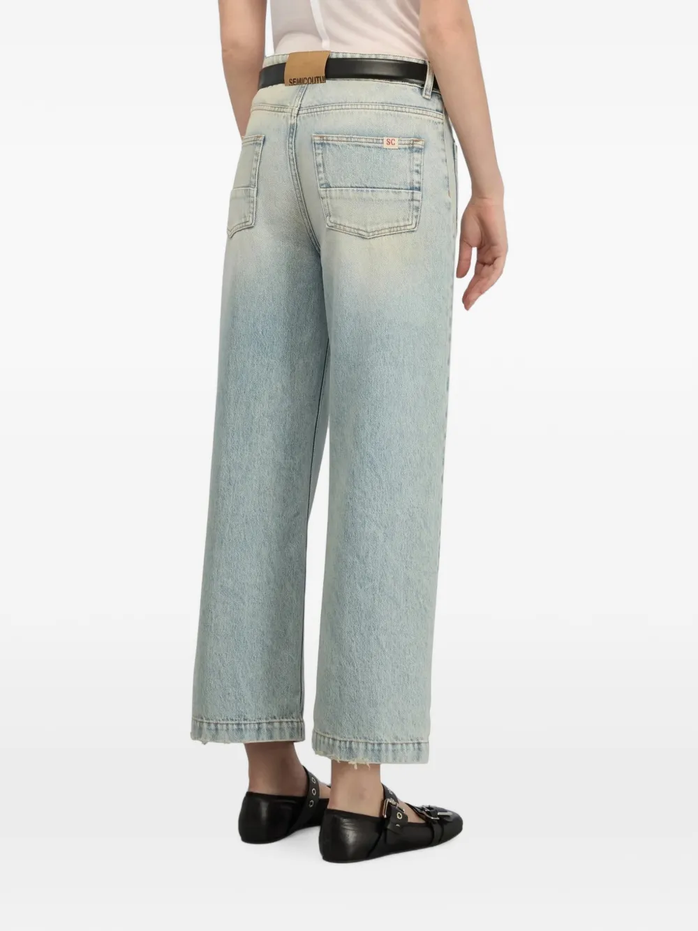Semicouture Lola jeans met vlakken Blauw