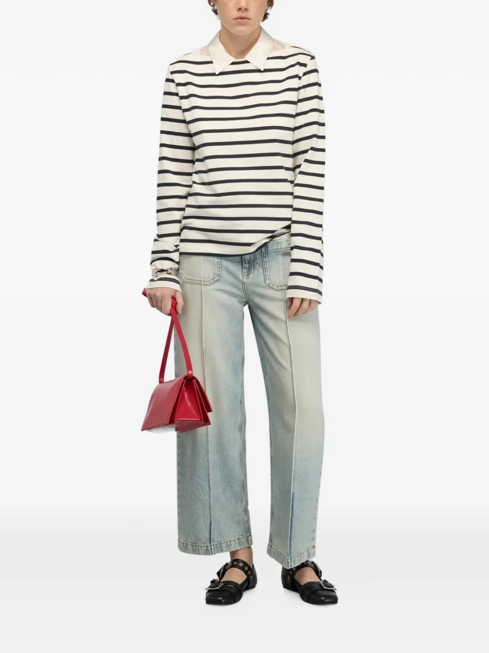 Semicouture Lola jeans met vlakken Blauw
