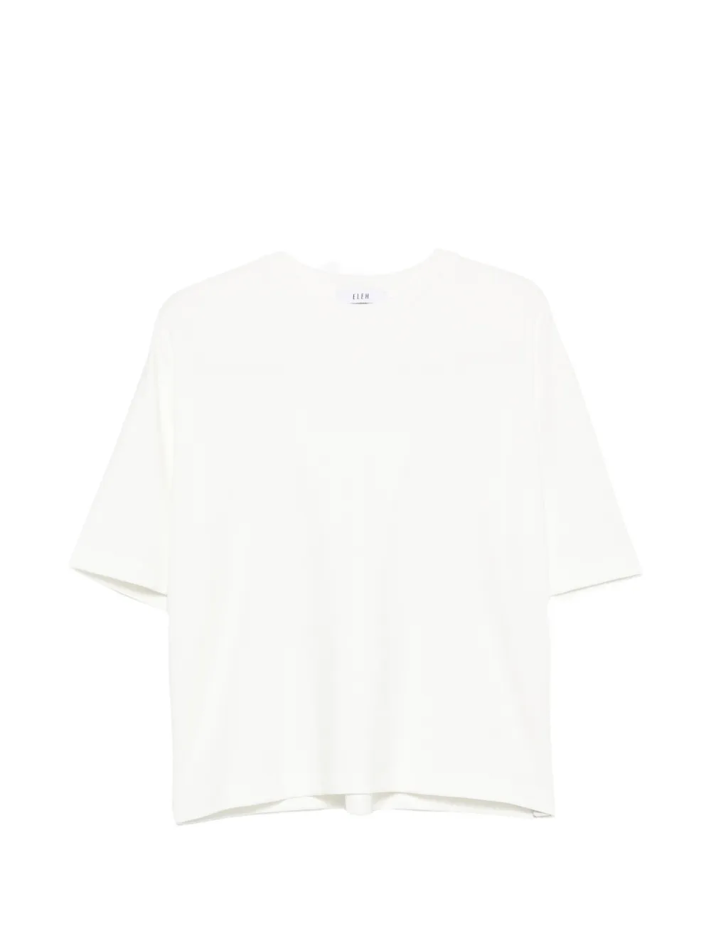 Eleh pleat-detail T-shirt - Bianco