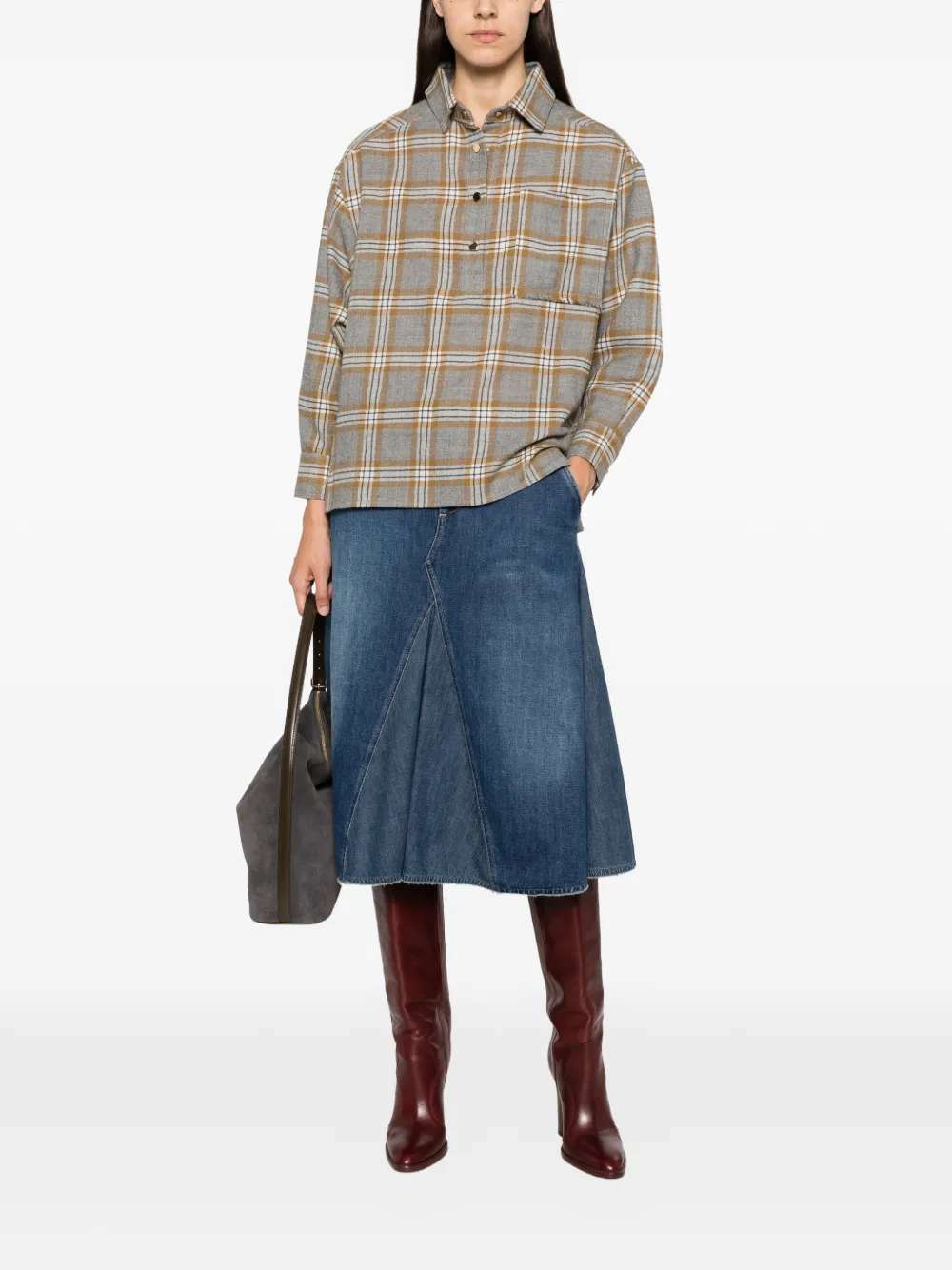 A.SHIRT MILANO Catherine check-print shirt · M