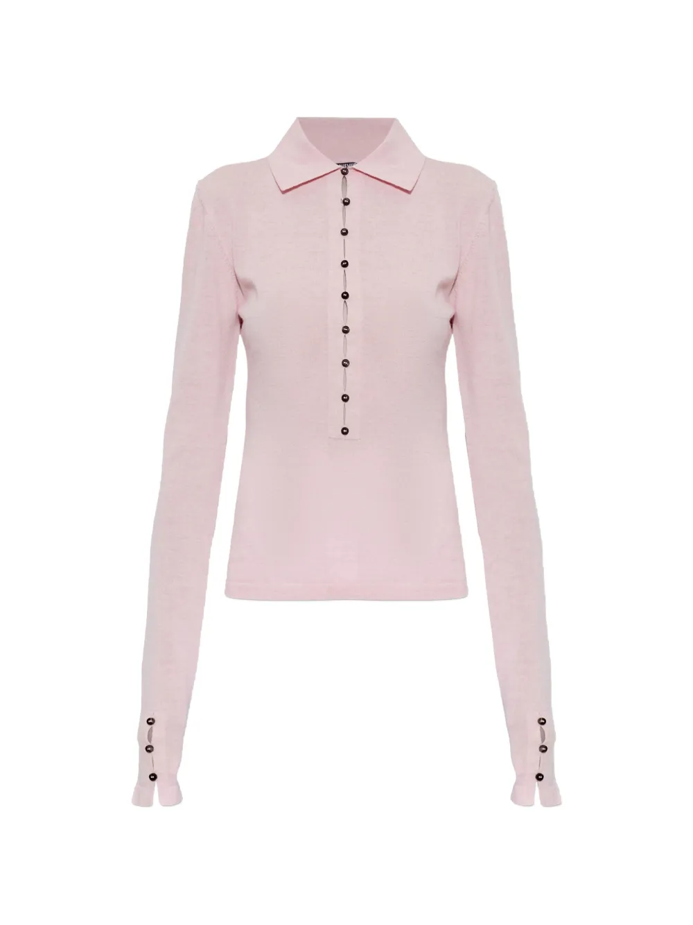 Jacquemus The Merino long-sleeve polo shirt - Rosa